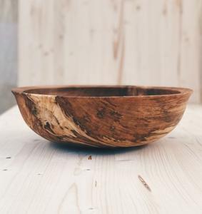 Bol à fruits en bois de luxe de qualité supérieure, design écologique, finition polie artisanale, décoration de mariage - Product Image 1