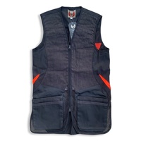 Nouveau gilet de sport élégant Pro, gris et noir, 100% cuir suédé, argile, tir, gilet de tir à motif personnalisé, piège à brochettes