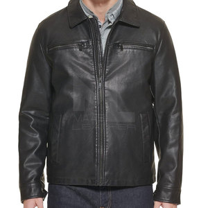 Veste d'hiver en cuir respirant pour hommes Vêtements décontractés Vestes en cuir pour hommes à prix raisonnable - Product Image 1