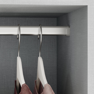 Emuca Aluminio Anodizado Mate y Zamak Juego de 2 Barras de Armario de 0,75 m de Largo con Soportes Herrajes Made in Spain - Product Image 3