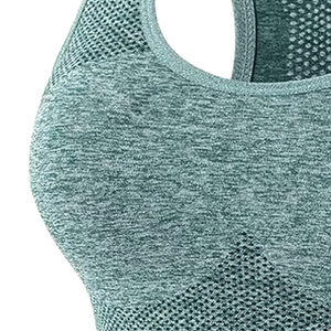 Sujetador deportivo de tela transpirable para mujer con diseño de cuello Halter simple, nuevas técnicas lavadas - Product Image 3