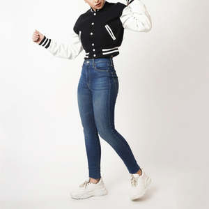 Chaqueta universitaria de lana de alta calidad para hombre, estilo Letterman, larga, fina, para invierno, a prueba de viento, con forro de seda estampado, teñida lisa, moda para mujer - Product Image 1