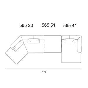 Sengu Bold Cream <b>Sofa</b> Sectional Reclining Living Room Furniture Set with Corner Feature <b>Sponge</b> Filled - Product Image 4
