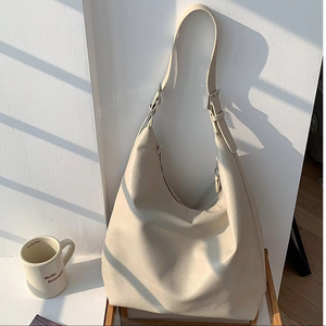 Handmade Genuine <b>Leather</b> High Quality Vintage Tote <b>Bag</b> Open Top Slouchy <b>Hobo</b> Design Customizable Color Logo Daily Use Women - Product Image 1