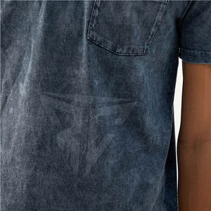 Venta al por mayor de gran tamaño ácido lavado hombres camisetas para la venta ácido lavado de alta calidad Vintage camiseta - Product Image 6