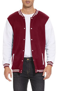 Chaqueta de béisbol universitaria de color sólido unisex con logotipo personalizado estilo bordado informal al por mayor OEM para ropa de Primavera de hombre - Product Image 4