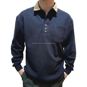 Camiseta de Hombre al por Mayor, 100% Algodón, Transpirable, Informal, Personalizable, Azul Marino para Golf - Product Image 1