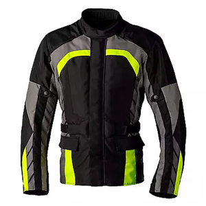 Men's Premium Quality Cordura Printed Sport Protector Motorcycle <b>Jacket</b> Touring Windproof <b>Waterproof</b> Winter Black <b>Grey</b> Yellow - Product Image 5