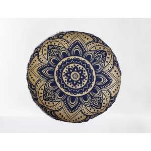 Indian Hippie <b>Floor</b> <b>Seating</b> Mandala Round Meditation Pillow Case Large Boho Handmade Natural Cotton Bohemian Cushion Covers - Product Image 1