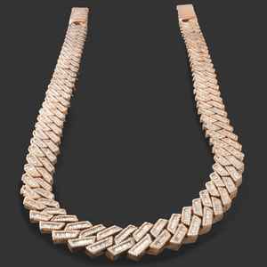 Heavy 925 Sterling <b>Silver</b> Men's VVS Moissanite Diamond Cuban Curb <b>Chain</b> Luxury Hip Hop Iced Bling <b>Necklace</b> for Engagement Gift - Product Image 2