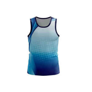 Camiseta sin mangas para hombre de poliéster/algodón transpirable, hecha a medida, de bajo precio, venta al por mayor en Pakistán, la más vendida, lista para enviar, ropa de gimnasio - Product Image 5