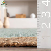 Tapis personnalisés écologiques, adaptés aux animaux, antidérapants, lavables, en jute et coton, tressés à la main, pour couloirs, chambres, hôtels et bureaux