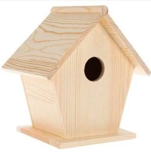 Casa de pájaros de nuevo diseño moderno para exteriores, casa de pájaros colgante de madera para pintar, comedero para pájaros, regalos para amantes de los jardines decorativos - Product Image 3