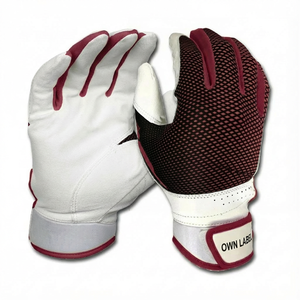 Custom Colors Wholesale Price Baseball Batting <b>Gloves</b> Reinforced Thumb Forefinger <b>Mesh</b> Back Breathable Softball Batting <b>Gloves</b> - Product Image 4