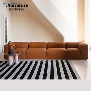 <span class=keywords><strong>โซฟา</strong></span>กำมะหยี่สีน้ำตาลสำหรับห้องนั่งเล่นแบบแยกส่วนดีไซน์เรียบง่ายผสมผสานการรับบล็อกเต้าหู้ - Product Image 6