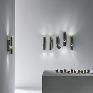 RenataDuo Modern Minimalist <b>Wall</b> <b>Light</b> LED <b>with</b> Warm White CCT 6W Power Brass and Copper Body E26 Bulb Base for Living Room - Product Image 5