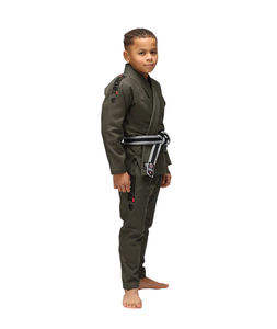 Prix d'usine de qualité chaude enfants Bjj Gis dans personnaliser Logo Jiu Jitsu brésilien 100% coton perle armure tissu en 450 GSM pour les enfants - Product Image 5