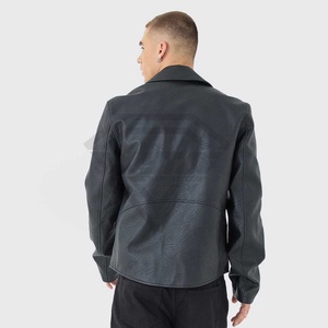 Chaqueta de cuero de motorista para hombre de alta calidad, cuello levantado, mejor diseño, fabricante, precio con descuento, venta al por mayor de Pakistán - Product Image 2