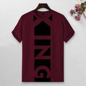 T-shirt imprimé personnalisé 100% coton pour hommes T-shirt décontracté avec logo pour la fête et le sport avec motif uni T-shirt à logo uni pour hommes - Product Image 4