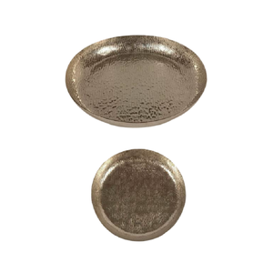 Plateau de service en aluminium de couleur or de conception admirable plateau de nourriture de taille et de forme personnalisées de qualité supérieure à vendre - Product Image 5