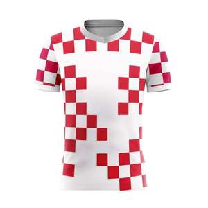 เสื้อฟุตบอลแบบแห้งเร็ว ระบายอากาศได้ดี ผลิตจากโพลีเอสเตอร์ 100% ป้องกันแบคทีเรีย ยืดหยุ่นได้ รับผลิตตามแบบ ชุดฟุตบอลครบชุด - Product Image 4