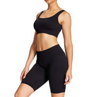 Top corto de fitness ligero para mujer y conjunto de mallas Capri, Sujetador deportivo de Yoga y pantalones cortos de entrenamiento, diseño de espalda de corredor para uso en el gimnasio