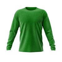 T-shirt personnalisable pour homme à manches longues, col rond, sportif et tendance, respirant, coupe classique, logo personnalisé imprimé, jersey tricoté 200g