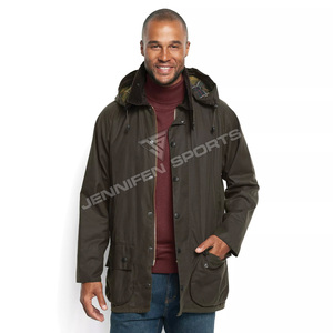 Chaqueta de Caza Impermeable y Transpirable para Hombre, Diseño Nuevo, de Lona Encerada de Algodón, con Logotipo Personalizado, Hecha a Medida Profesionalmente - Product Image 4