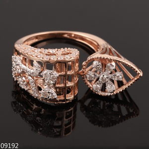 Unique 1.265 TCW Lab Grown Round Brilliant Cut Diamond <b>Cocktail</b> Wedding Party <b>Ring</b> Women 14k Rose <b>Gold</b> Plated for Certified - Product Image 2