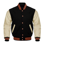 Chaqueta Universitaria Letterman con Mangas de Cuero Genuino y Cuerpo de Lana 2026 - Product Image 2