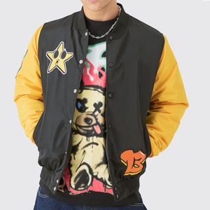 Chaqueta Varsity con Cuello Alto y Logotipo Frontal Bordado Personalizado de Alta Calidad OEM al por Mayor de Fábrica - Product Image 1