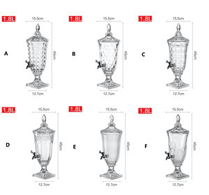 منتج صيفي فاخر ديكور منزلي فاخر عصير فواكه لكمة مشروبات كحولية موزعات مشروبات زجاجية للحفلات والزفاف - Product Image 5
