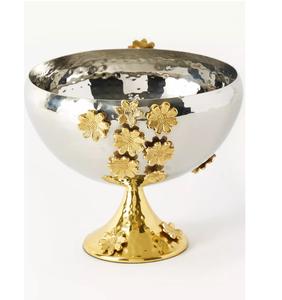 Bol décoratif en métal en gros bol de service de nourriture fait à la main de luxe pour la table de restaurant d'hôtel. - Product Image 2