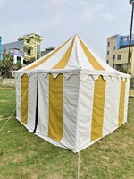 ICA 3x3 m² Tente carrée médiévale en coton premium 425 GSM, une chambre, pour reconstitution historique, foire, camping, quatre saisons, 1500-2000mm