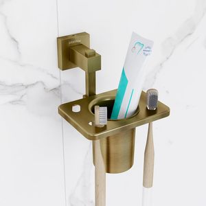 Votre salle de bain avec le porte-brosse à dents en acier inoxydable Splash Design moderne élégant qui s'adapte à tout décor de salle de bain - Product Image 4