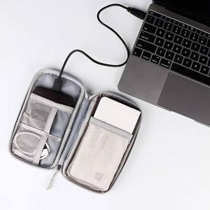 Portable Travel <b>Bag</b> Storage Pouch Wire Organizer Soft EVA Material <b>for</b> Earphones Chargers Zipper Closure Holiday Accessories - Product Image 6