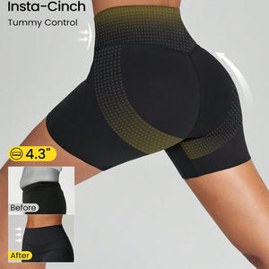 Pantalones cortos de gimnasio y Yoga con logotipo personalizado para mujer Tela transpirable para colecciones de fitness de marca y regalos Patrón sólido - Product Image 5