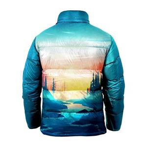 Unisex Best Quality <b>Waterproof</b> Windproof Eco-Friendly Puffer <b>Jacket</b> Winter Custom Printed Sublimation Bubble Hood Pocket Men - Product Image 4