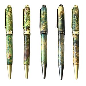 Luxury Business <b>Gift</b> Stabilized Wood Ballpoint <b>Pens</b> Custom Logo Engraved Burl Serpentine Style - Product Image 3