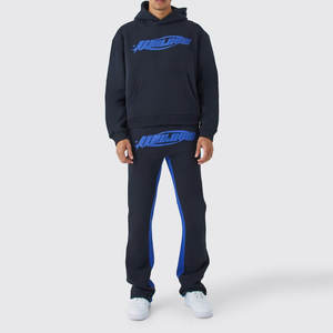 Men's Winter Sweat Suit Comfortable Soft Cotton Outdoor <b>Apparel</b> Clothing Printed Stacked Tracksuit Breathable Plus Size Sets - Product Image 3