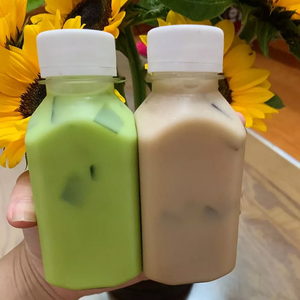 ขวดพลาสติกใสทรงสี่เหลี่ยมขนาด150มล. สำหรับดื่มชานมและโยเกิร์ตพร้อมฝาขวดบรรจุน้ำผลไม้ - Product Image 3