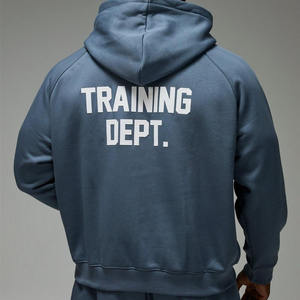 Sudadera con capucha azul de diseño personalizado para hombre de gran tamaño Boxy Brushed 100% algodón Active Training Dept Hoodie Dept Boxy Brushed Hoodie Latest - Product Image 6