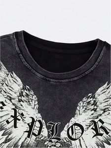 เสื้อยืดกราฟิกสำหรับผู้ชายเสื้อยืดคอกลมแขนสั้นเสื้อ100% คอตตอนทรงพอดีตัวสำหรับผู้ชายแบบใหม่ออกแบบได้ตามต้องการ - Product Image 3