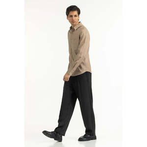 Chemises décontractées pour hommes 100% coton popeline, col montant avec boutons, coupe classique, style business MN-CS-WS25-272 - Product Image 4