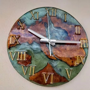 RELOJ DE PARED EPOXY INTELIGENTE Reloj de pared epoxi de resina de madera de la mejor calidad Reloj de pared epoxi de resina de madera hecho a mano Wholes - Product Image 1