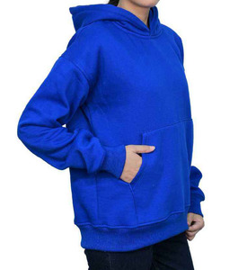Sweat à capuche bleu royal surdimensionné pour femmes, sweat-shirt à manches longues confortable pour streetwear à la mode et vêtements décontractés de tous les jours. - Product Image 2