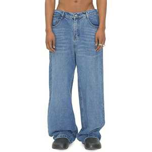 Pantalon Baggy en denim vintage pour hommes 2025 nouveau Streetwear jambe large pantalon en denim ample mode lavage pantalon droit - Product Image 1
