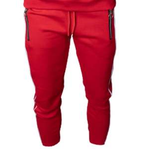 Men <b>Red</b> Track <b>Suit</b> Set Zip Neck Top Jogger Pants Athletic Sportswear Cotton Training Outfit Unisex - Product Image 4