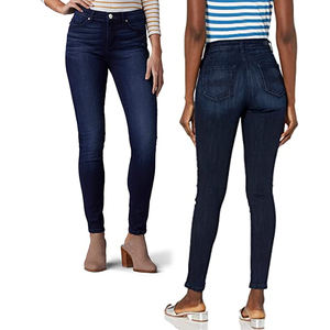 Nouveauté OEM/ODM, pantalon en jean pour femmes de luxe fabriqué sur mesure/pantalon en jean à taille haute vendu en gros pour femmes - Product Image 3