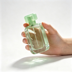 Al por mayor, desde almacén en EE. UU., botella de perfume de lujo cuadrada de 100 ml, fragancia EDP EDT de larga duración (12h), pulverizador impreso P-1345 de vidrio. - Product Image 6